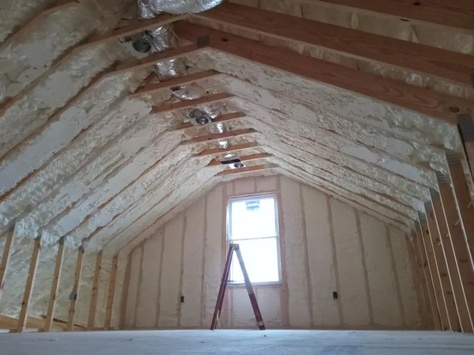 Spray foam roofing application for Crawl Space Insulation project in Richardson